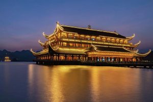 Tam Chuc Pagoda in the evening