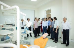 Prof. Dr. Tran Van Thuan - Deputy Minister of Health visited                PCTU's Dental - Jaw - Facial     practice room
